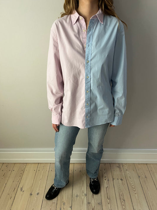 Pink & Blue Contrasted Shirt