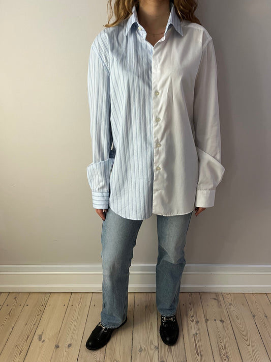 White & Blue Striped Shirt