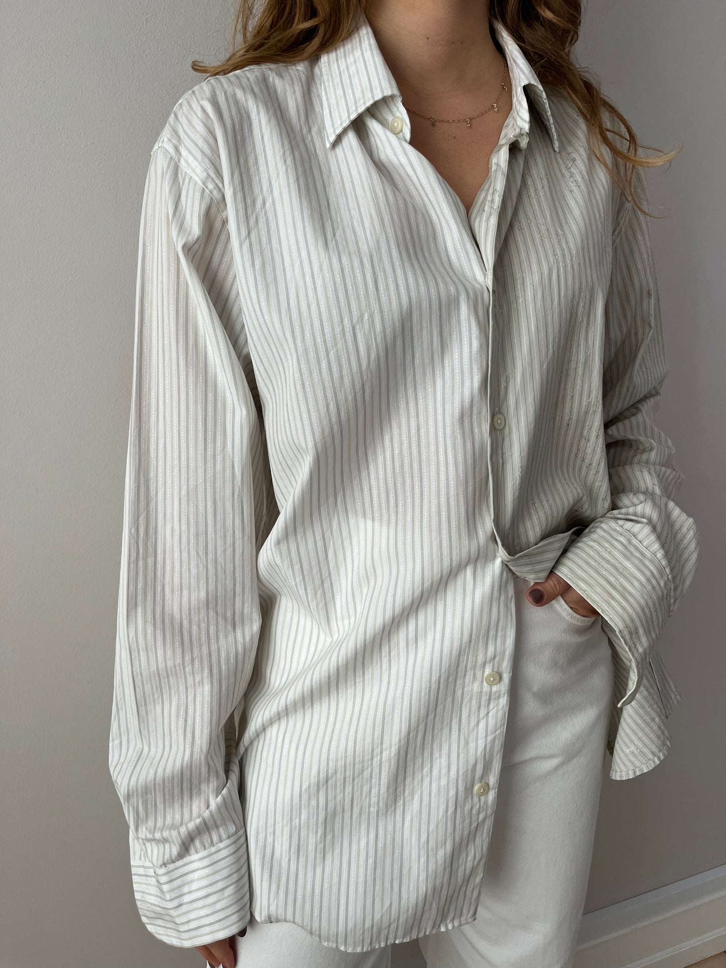 Beige Striped Shirt