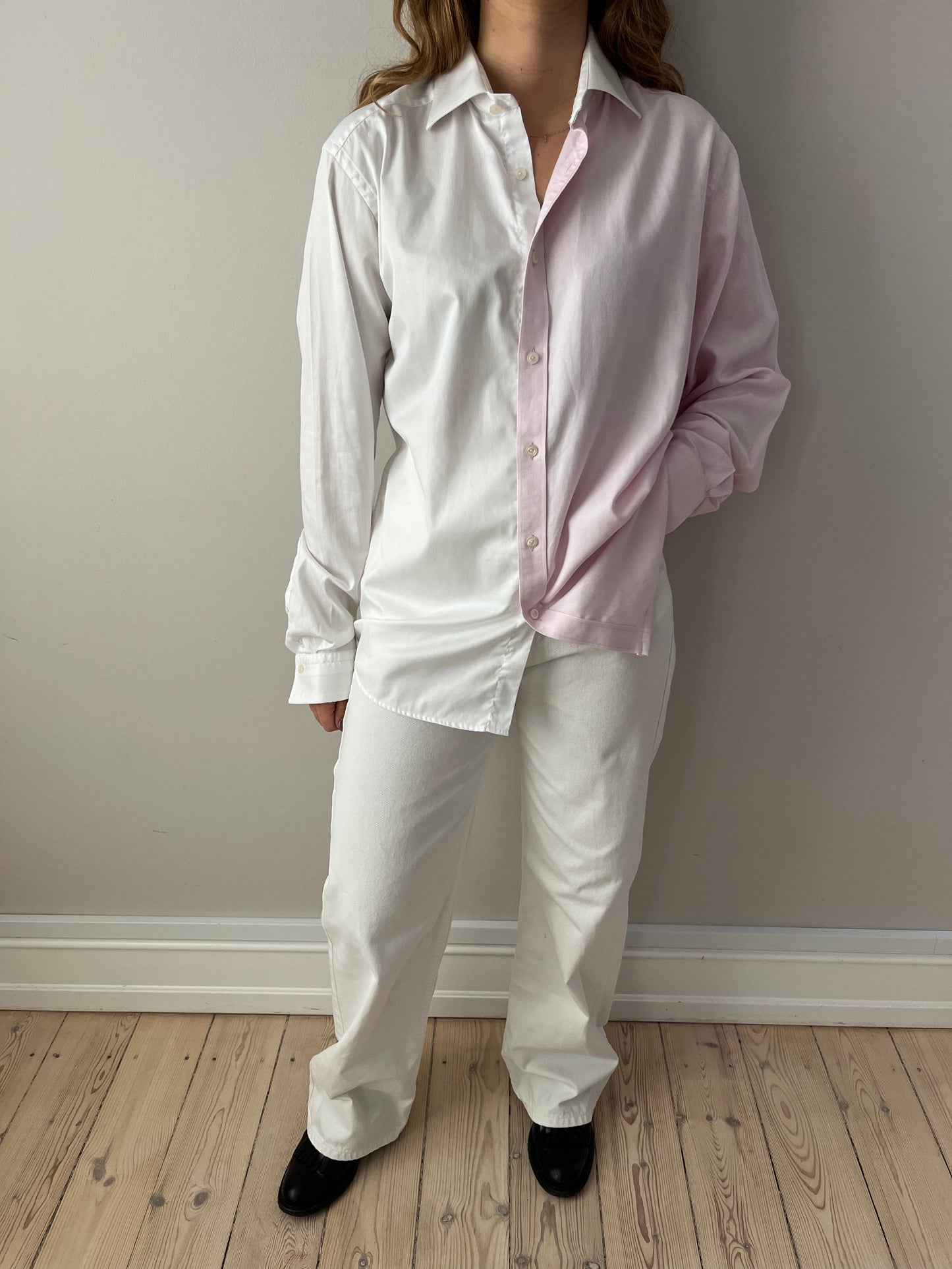 Pink & White Contrasted Shirt