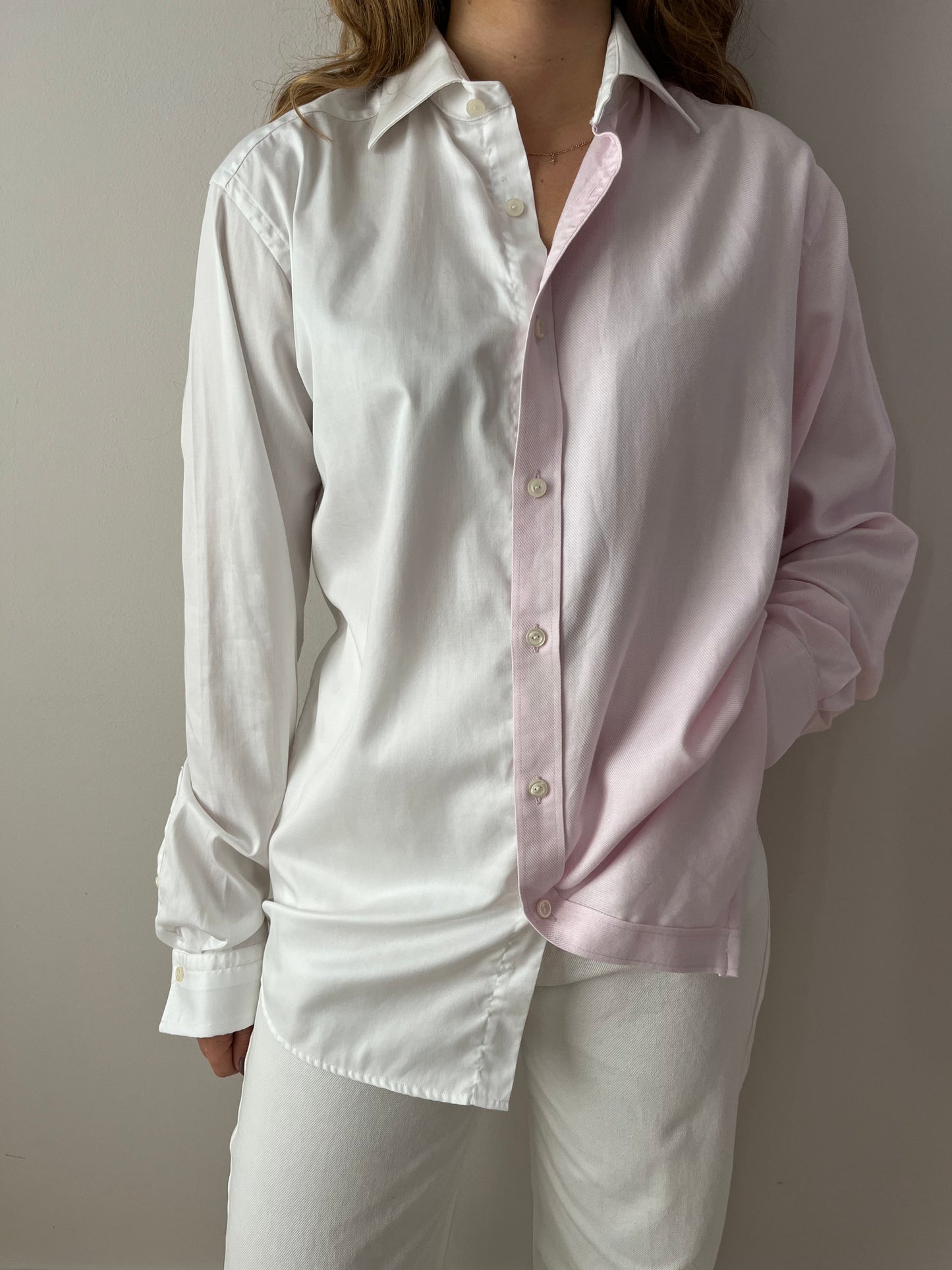 Pink & White Contrasted Shirt