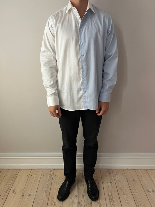 White & Blue Striped Shirt