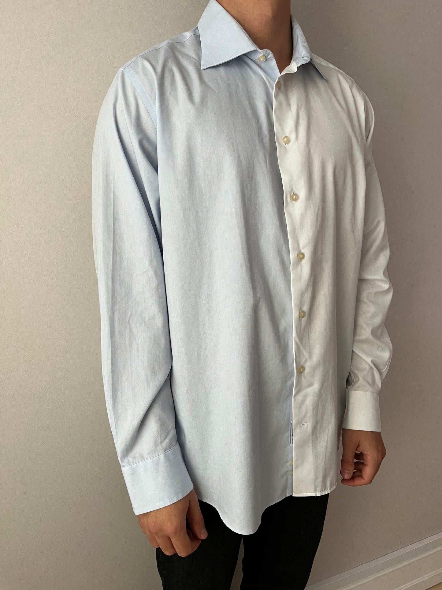 Blue & White Contrasted Shirt