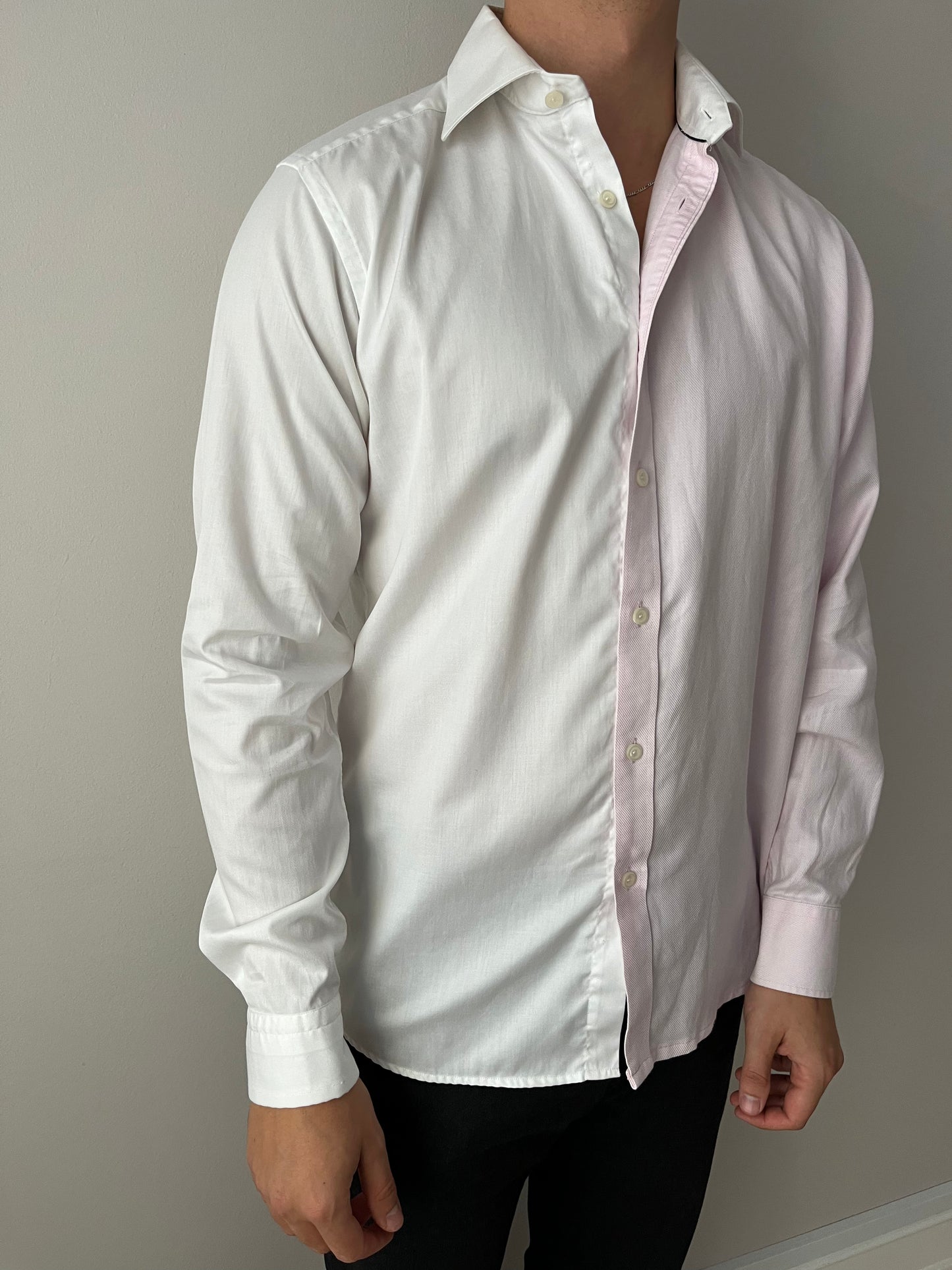 Pink & White Contrasted Shirt